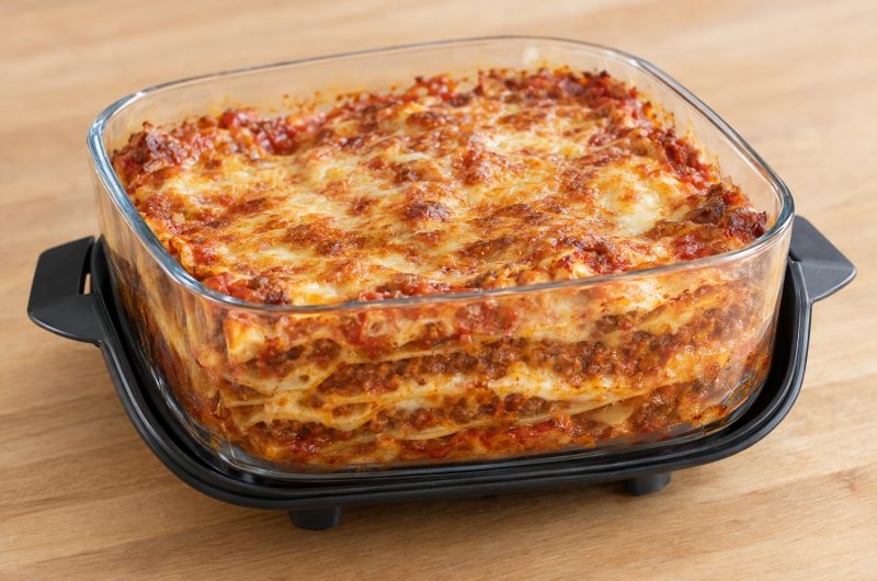 Homemade lasagne in the Ninja Crispi: the right height setting